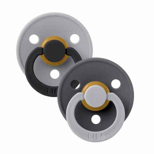 BIBS - Nappar STUDIO Colour 2-pack Fusion –  Cloud Iron mix Size 2