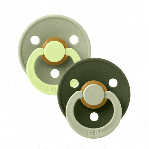 BIBS Nappar 2-pack STUDIO Fusion Latex Size 1 Sage Hunter Green mix