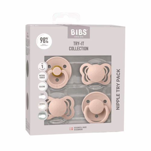 BIBS - Prova På Kollektion 4-Pack Size 1 Blush