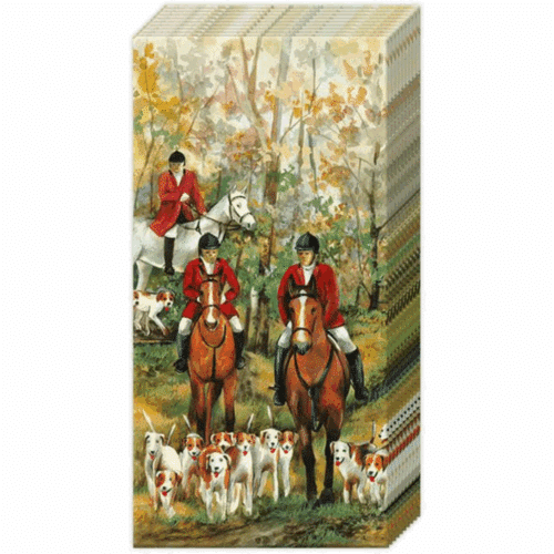 Tissue Hunting Season pappersservett 21x21 cm med naturinspirerat motiv från jaktsäsongen i varm och rustik design.