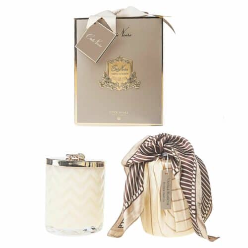 Herringbone Doftljus Blonde Vanilla – Med Scarf & Dekorativt Bi-Lock