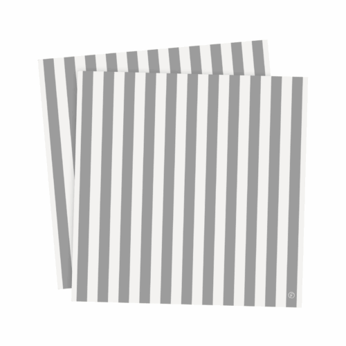 Ernst Servett 33x33 cm vit m grå rand