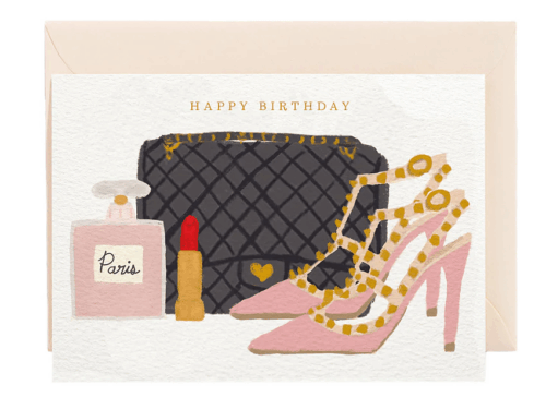 Parlebo Kort Happy Birthday Fashionista