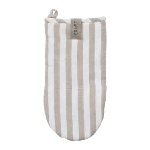 ERNST Grillvante bred rand beige/vit