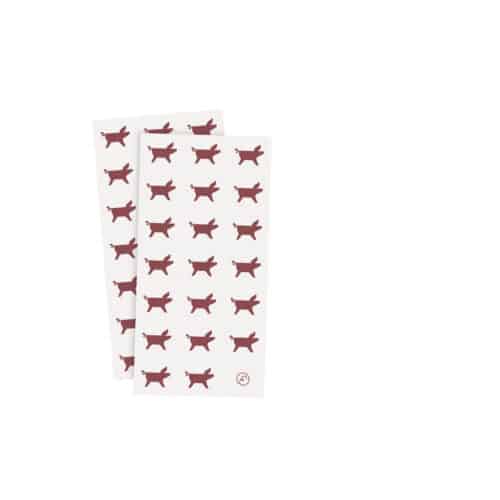 ERNST Servett 10x20 julgris vit/röd