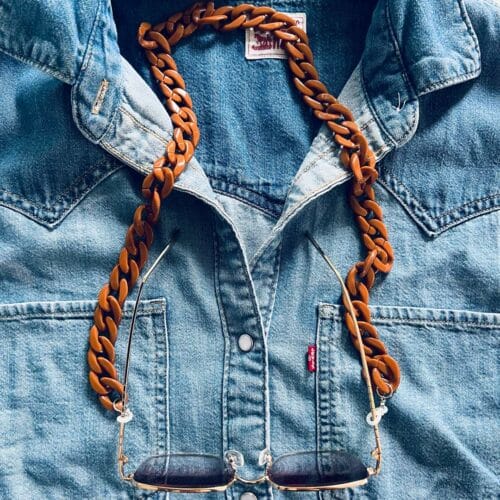 Ajsee Glasögonkedja – BUBBLE BROWN