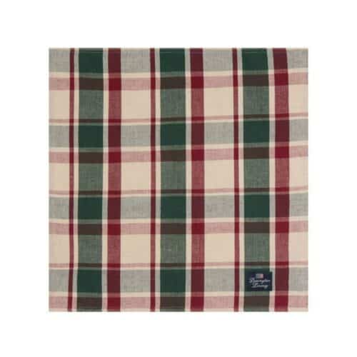 Lexington rutmönstrad servetter i linneblandning 50x50