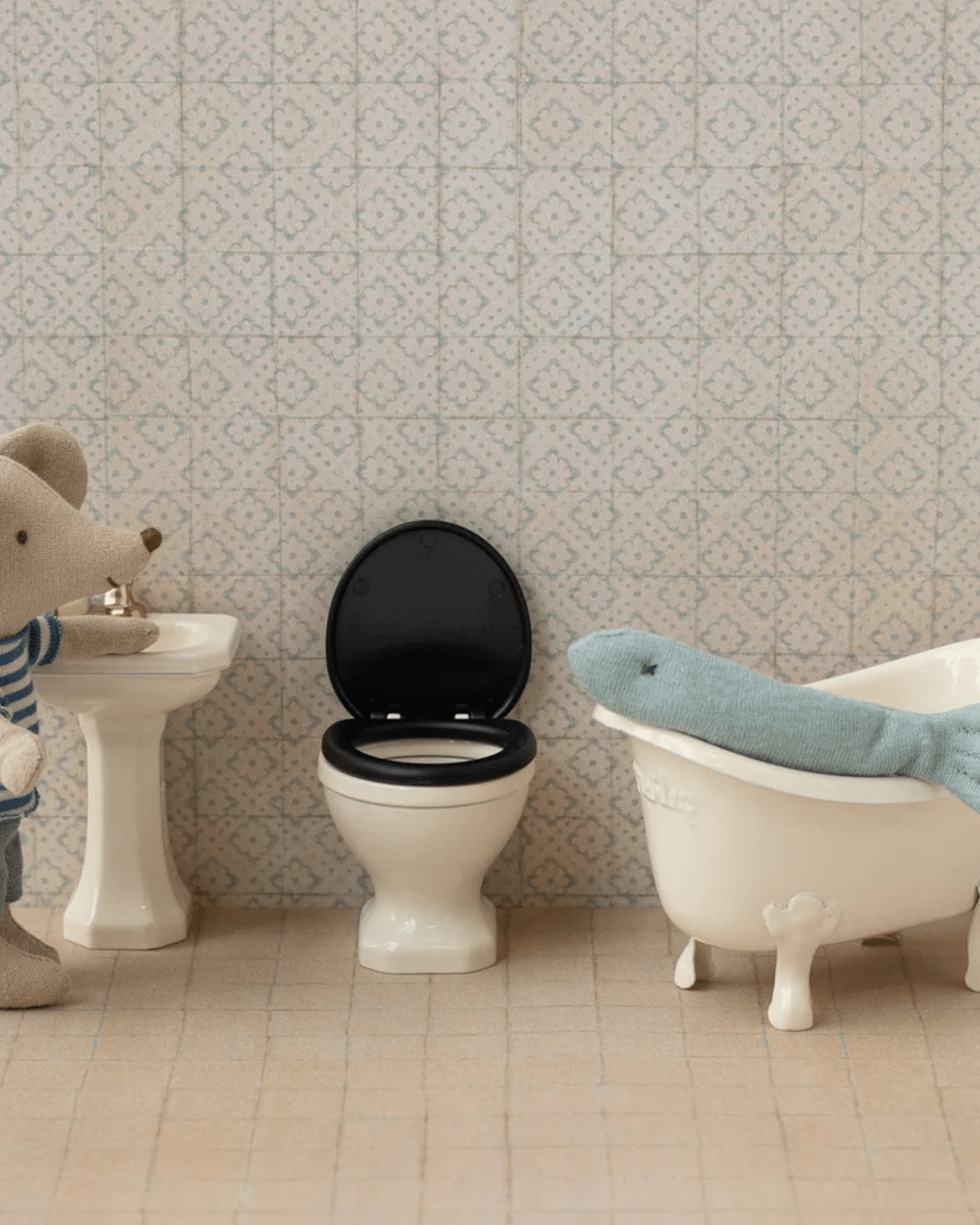 Maileg WC för möss – Off White - Bild 4