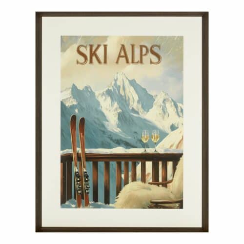 Tavla Serenity of Ski Alps med brun ram