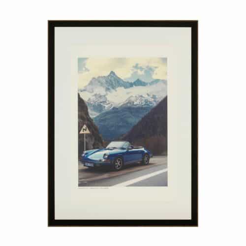 Tavla A Kind of Blue French Alps med svart ram