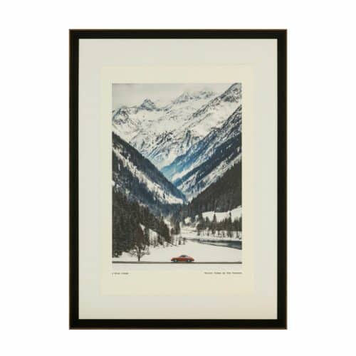 Tavla L'élan rouge med svartbrun ram