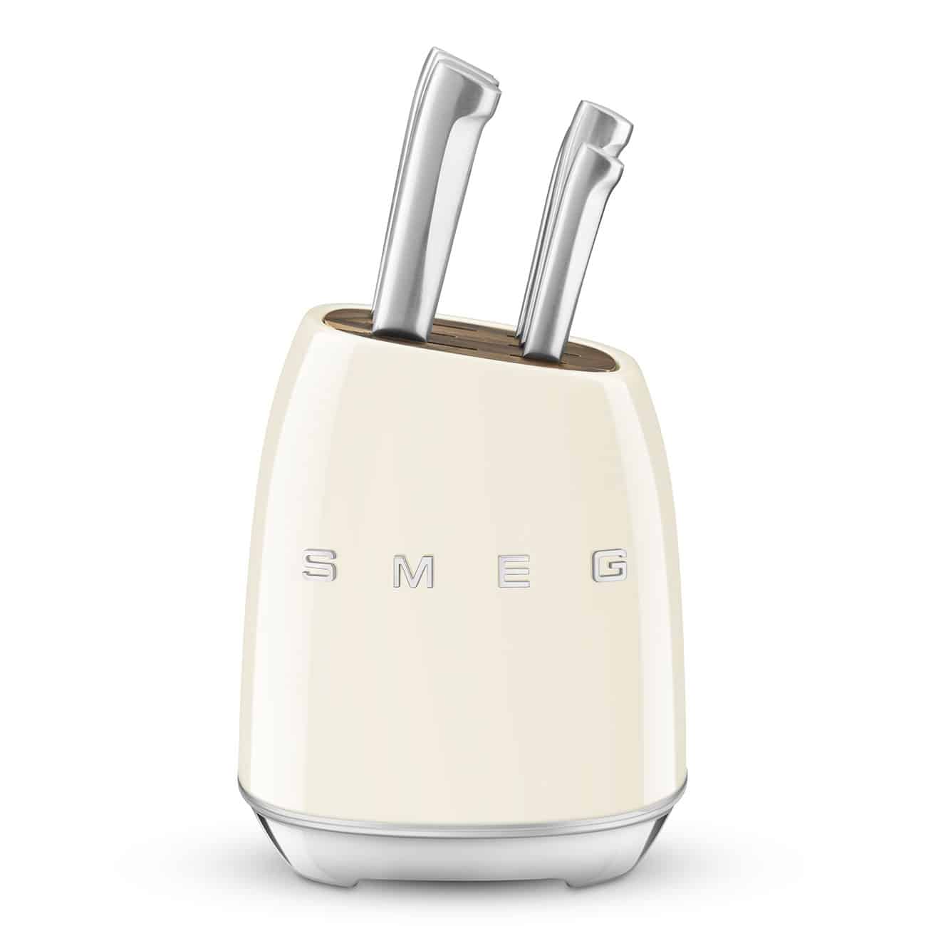 Smeg Knivset med 6 knivar Creme, Högblank 50's Style