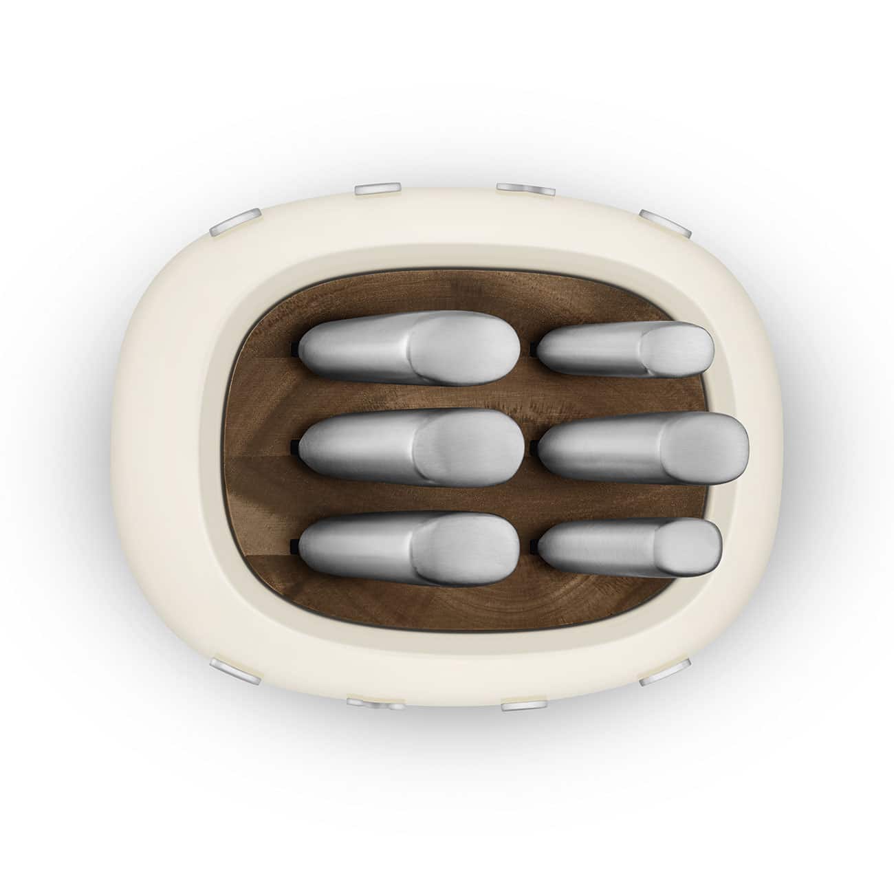 Smeg Knivset med 6 knivar Creme, Högblank 50's Style - Bild 3