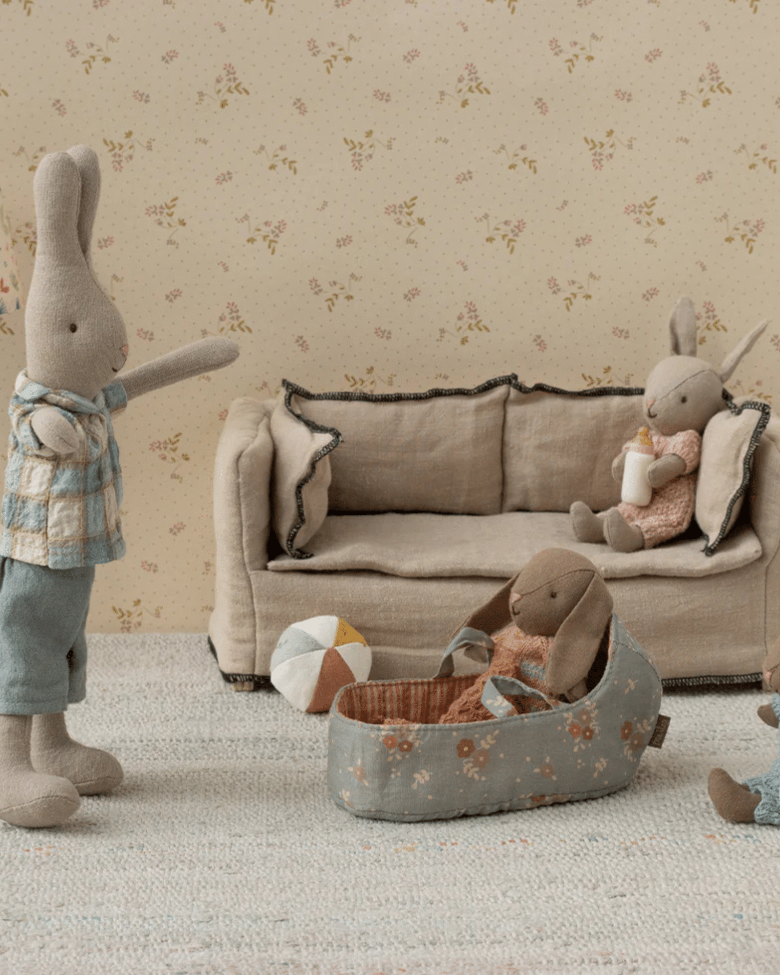 Maileg Micro Kanin – Liggvagn / Bärbar Barnvagn 6,5 cm - Bild 3