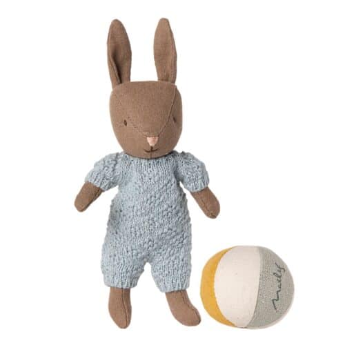 Maileg Kaninset Brun Micro Blå