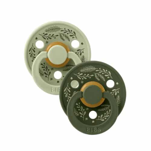 BIBS Leaf Nappar 2-pack Sage/Hunter Green storlek 1