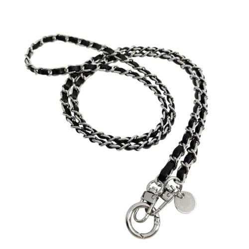 In sunny mood mobilhalsband silver svart