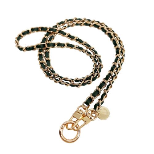 In sunny mood mobilhalsband mörkgön guld