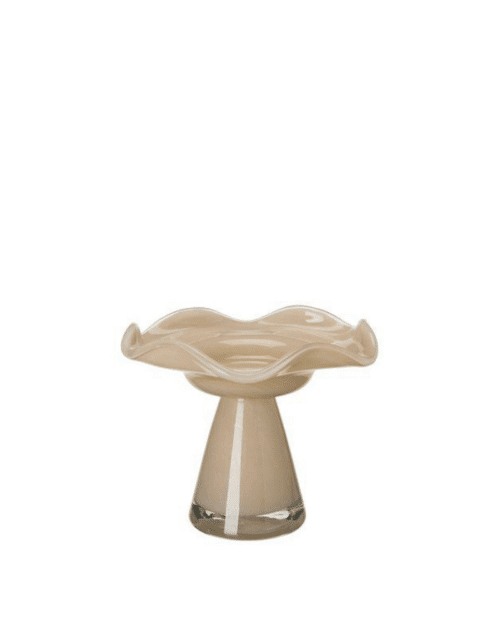 Barbro Vas – Glas 17x13 cm Beige, Ø2,5 cm