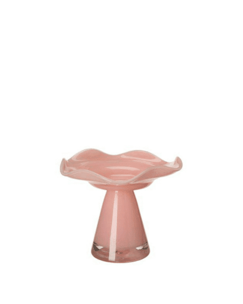 Barbro Vas – Glas Persikorosa, 18x17 cm, Ø3 cm