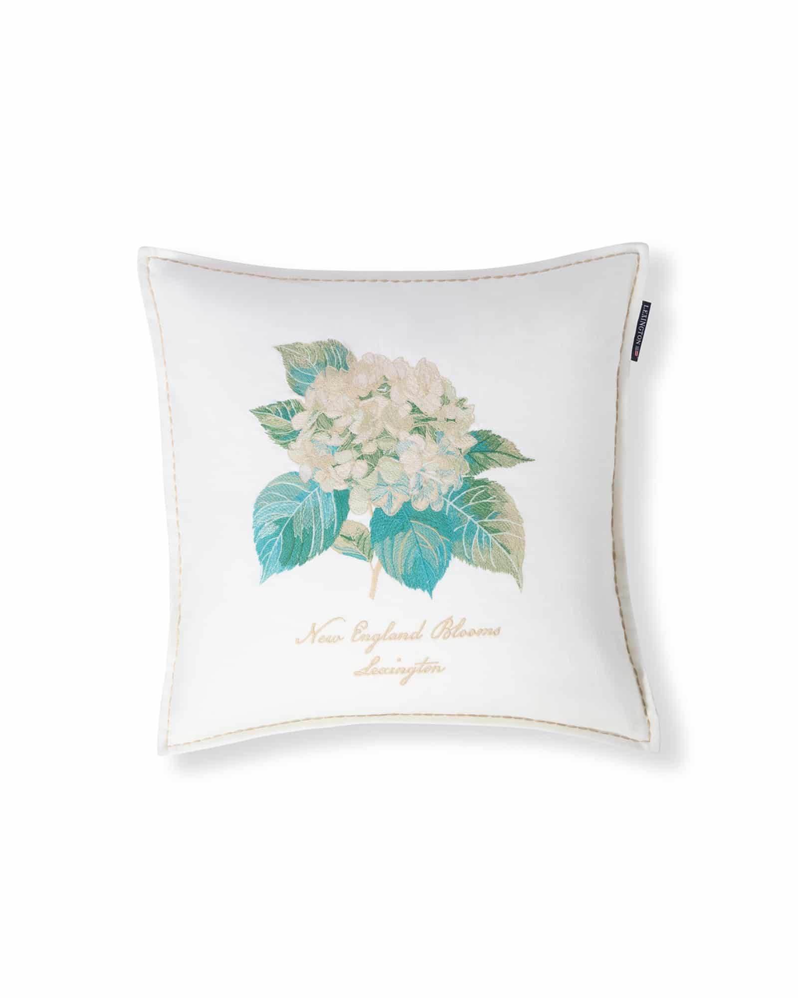 Lexington blombroderat kuddfodral i linne/bomull
