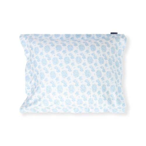 Lexington Blommigt bomullssatin örngott blå/vit