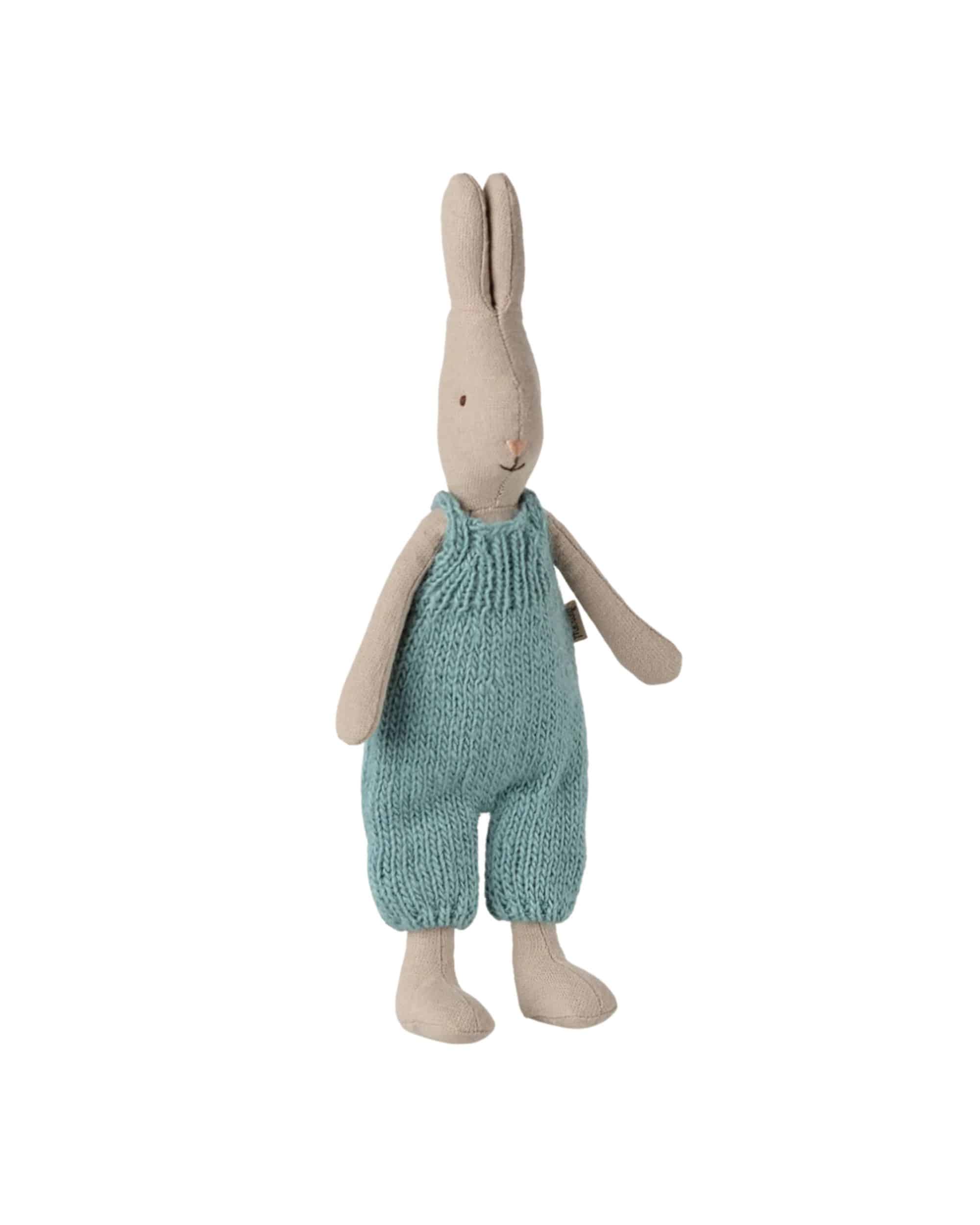 Maileg Klassisk Stickad overall Kanin Stl 1