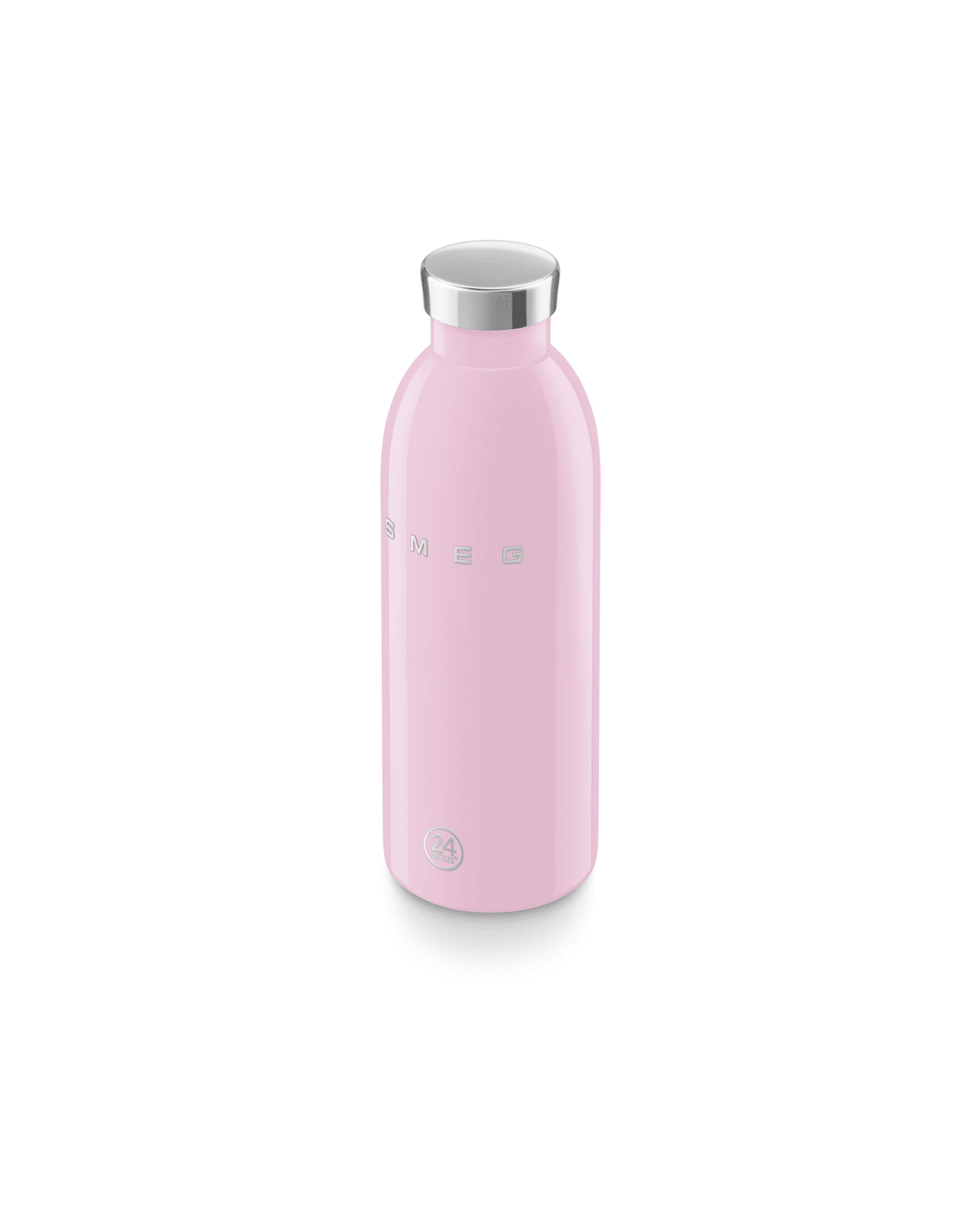 Rosa Clima termosflaska 500 ml med högblank finish och dubbelväggad konstruktion från Smeg x 24Bottles