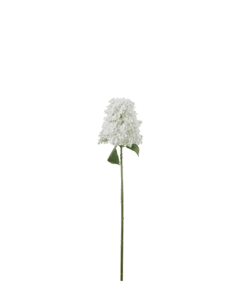 Syrénhortensia 84 cm – Stilren vit konstväxt med stora blommor