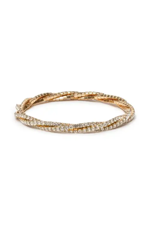 Boutique Diamante Twist Armband – Barn