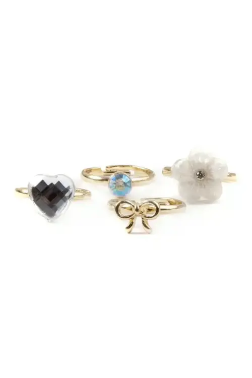 Boutique Sassy Ring Set (4 delar) – Barn