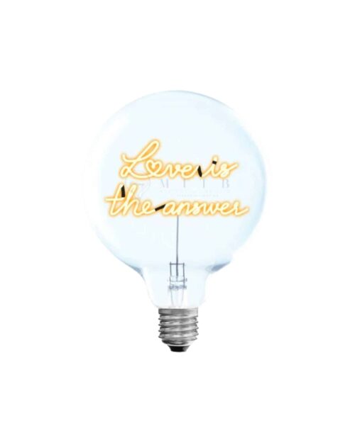 Glödlampa LOVE IS THE ANSWER