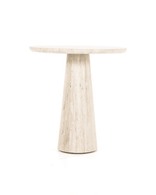 Bord Aime 70×75 cm Beige Travertin
