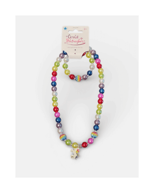 Halsband och armband Regnbåge