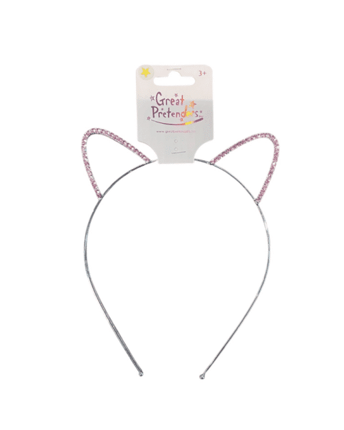 Diadem med kattöron rosa