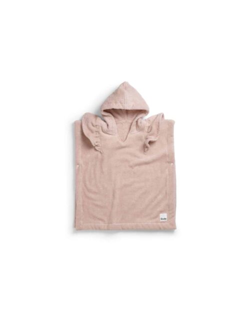 Elodie Badponcho Powder Pink – mjuk barnponcho i bomull 1–3 år