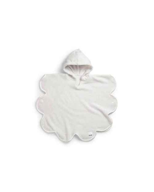 Elodie Badponcho Vanilla White – mjuk barnponcho i bomull 1–3 år