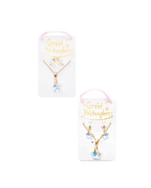 Boutique Holographic Star halsband med ring eller örhänge