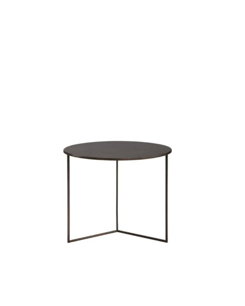 Artwood CEDES bord Ø60 cm – sidobord i bronsfärgad metall