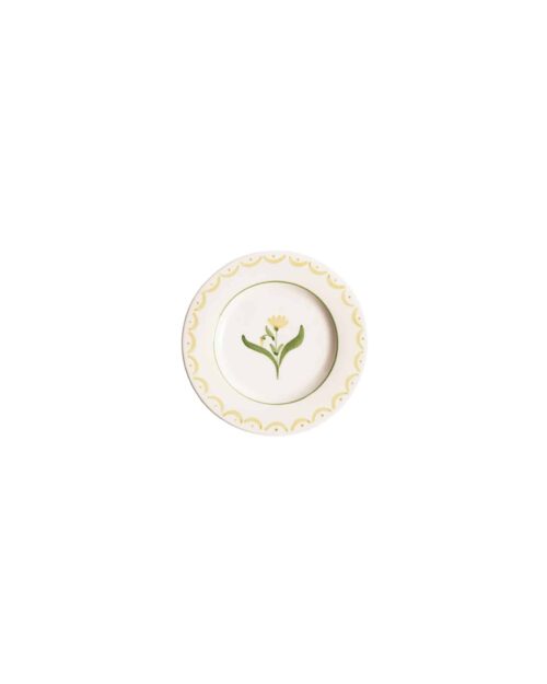Pick a Poppy Cottage Flower assiett 22 cm Gul
