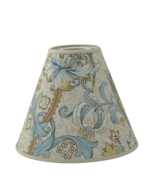 Golden Lily Lampskärm Linen/Teal 19 cm – William Morris Klassisk Design