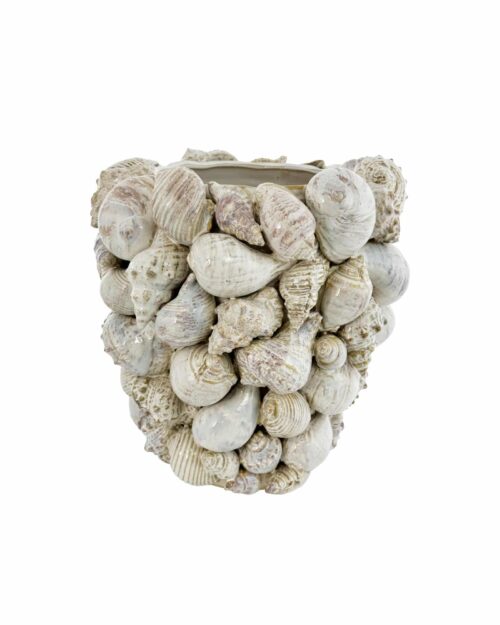 Keramikvas med mixade snäckor 29 cm