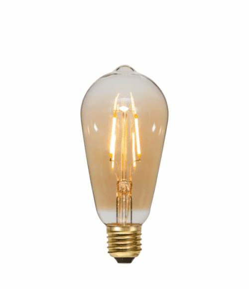 LED-lampa E27 ST64 Amber 2000K Varmvit 0,75W