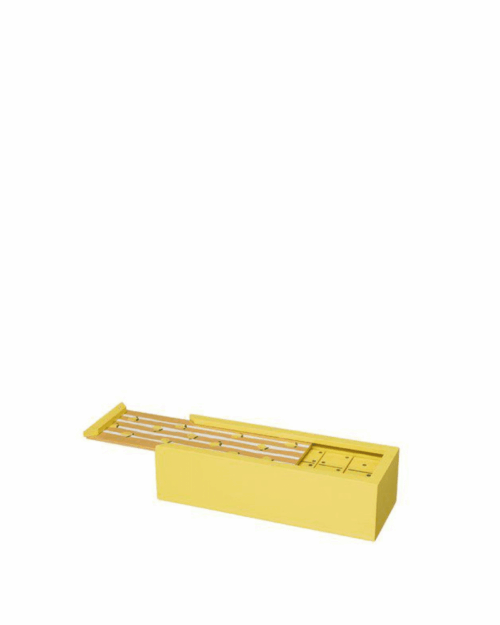 Domino Spel – MDF 19x7x5 cm Gul