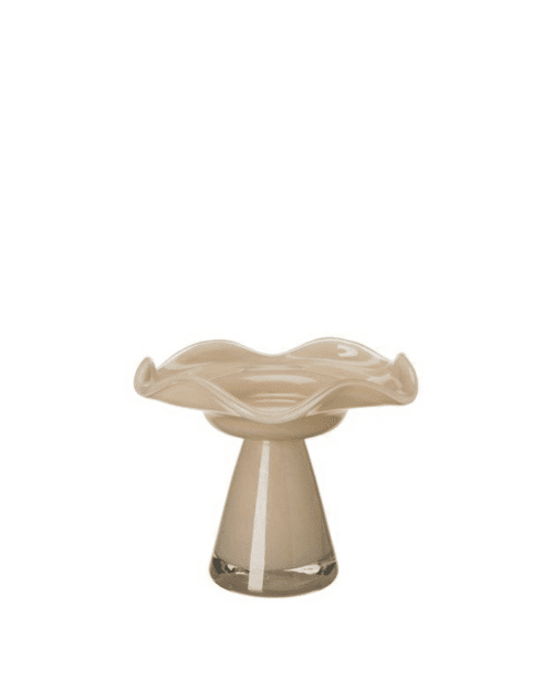 Barbro Vas – Glas 17x13 cm Beige, Ø2,5 cm