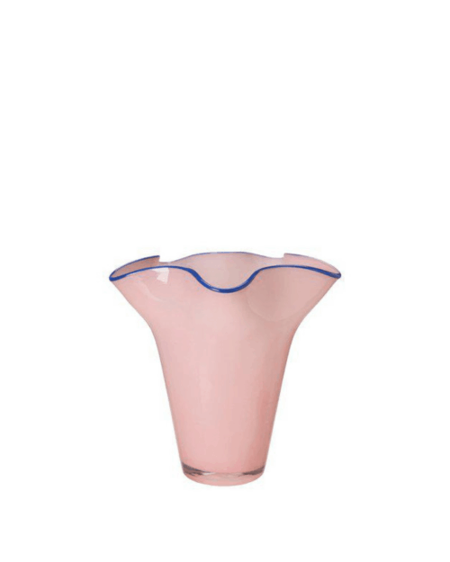Ebba Vas – Glas 16x18 cm Rosa/Blå, Ø14 cm