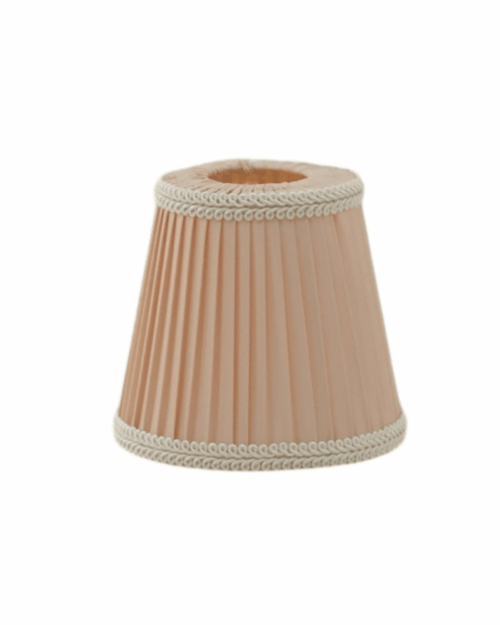 Margareta Stilskärm Beige 11 cm – Plisserad lampskärm i satin