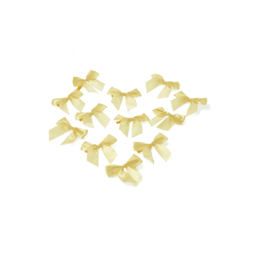 Rosett Satin liten Gul 8 cm