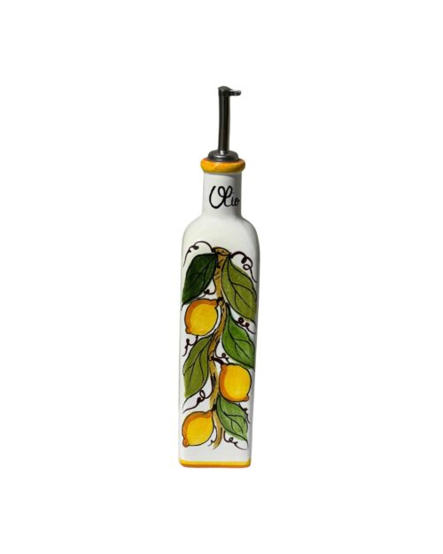 Olivoljeflaska keramik Limone