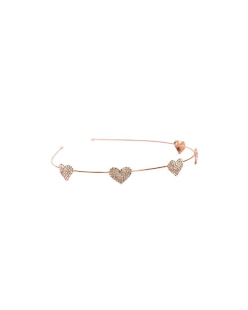 Strasshjärta diadem